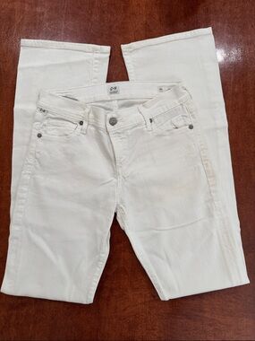 Citizens Of Humanity Dita Petite White Boot Cut Jeans